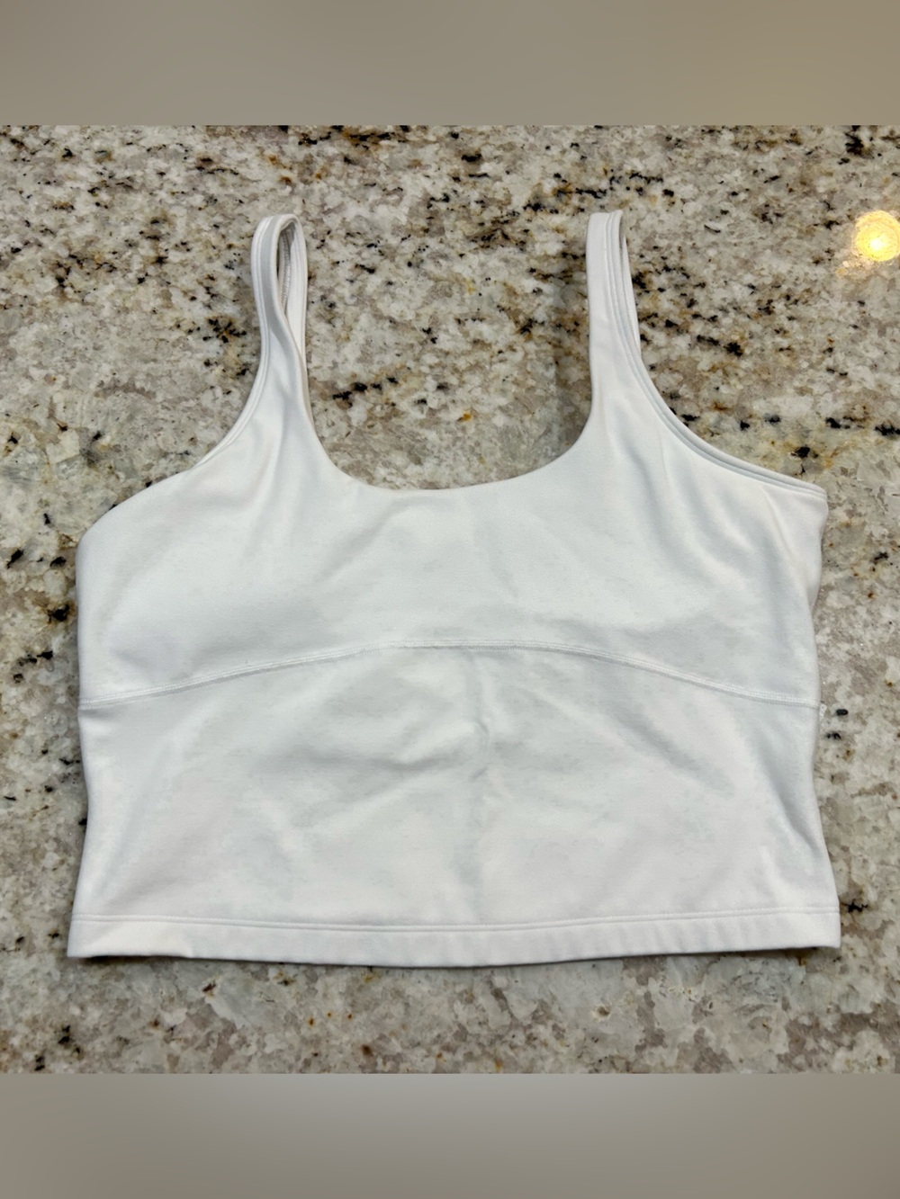 Aritzia TNA Sport White Women's Seamless Crop Sports Bra